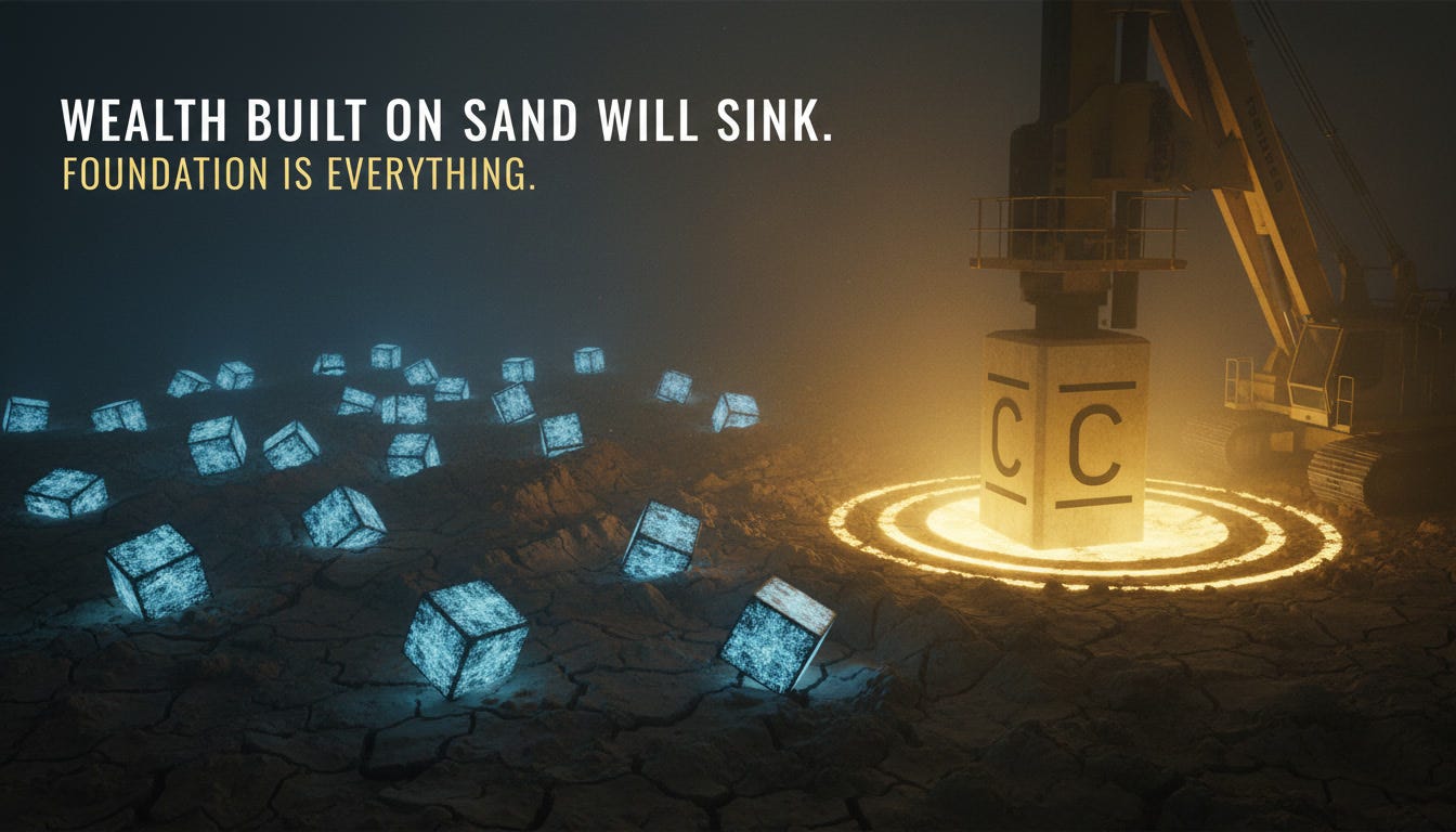 ️ THE BEDROCK OF CAPITAL: BUILDING BEYOND THE SAND OF MANUAL DEFI