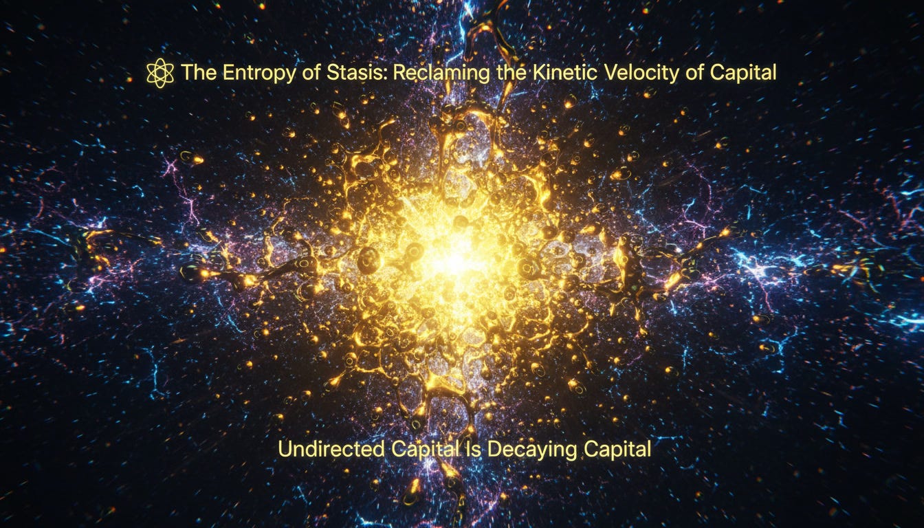 ⚛️ THE ENTROPY OF STASIS: RECLAIMING THE KINETIC VELOCITY OF CAPITAL