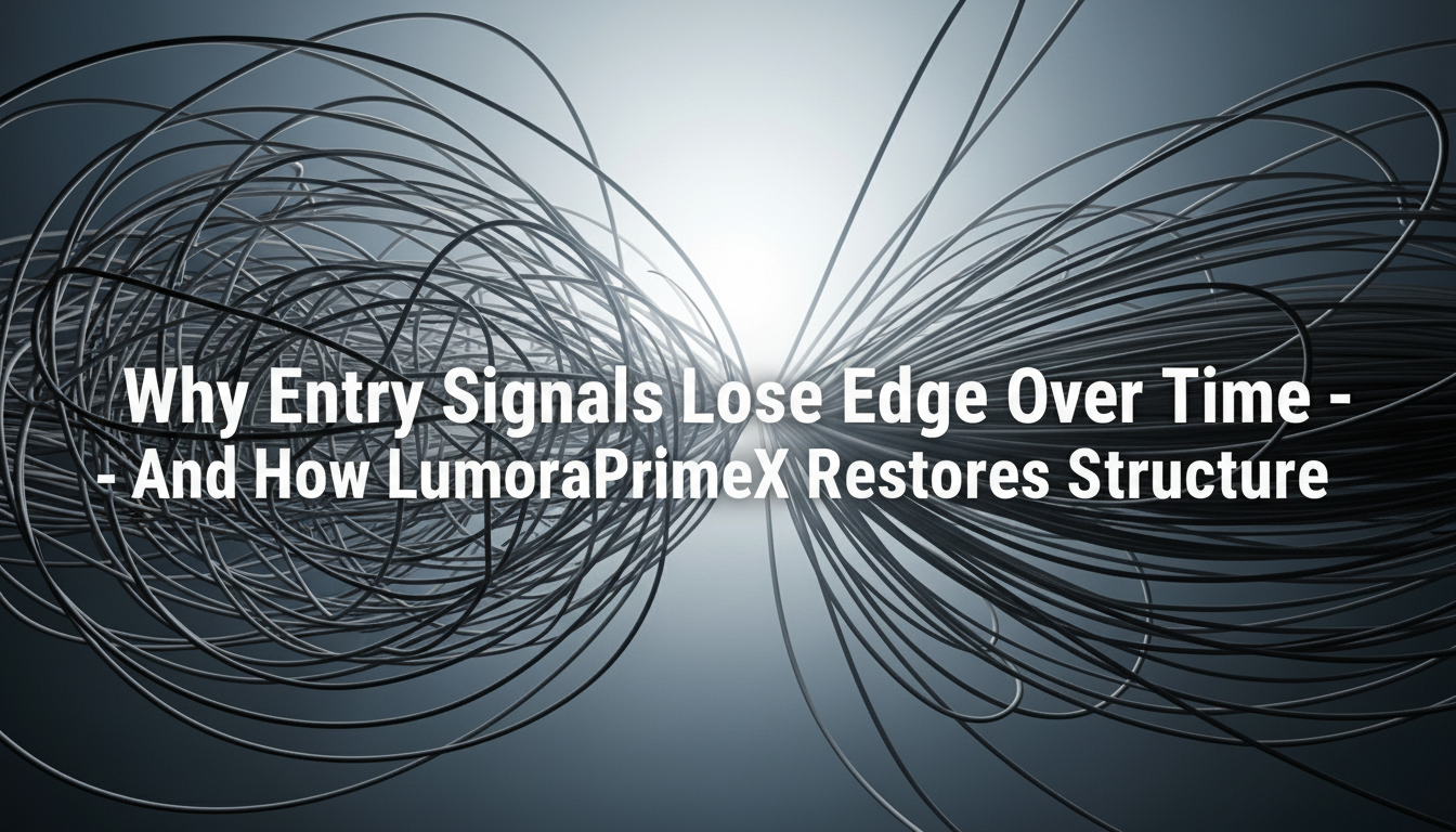 Why Entry Signals Lose Edge Over Time — And How LumoraPrimeX Restores Structure
