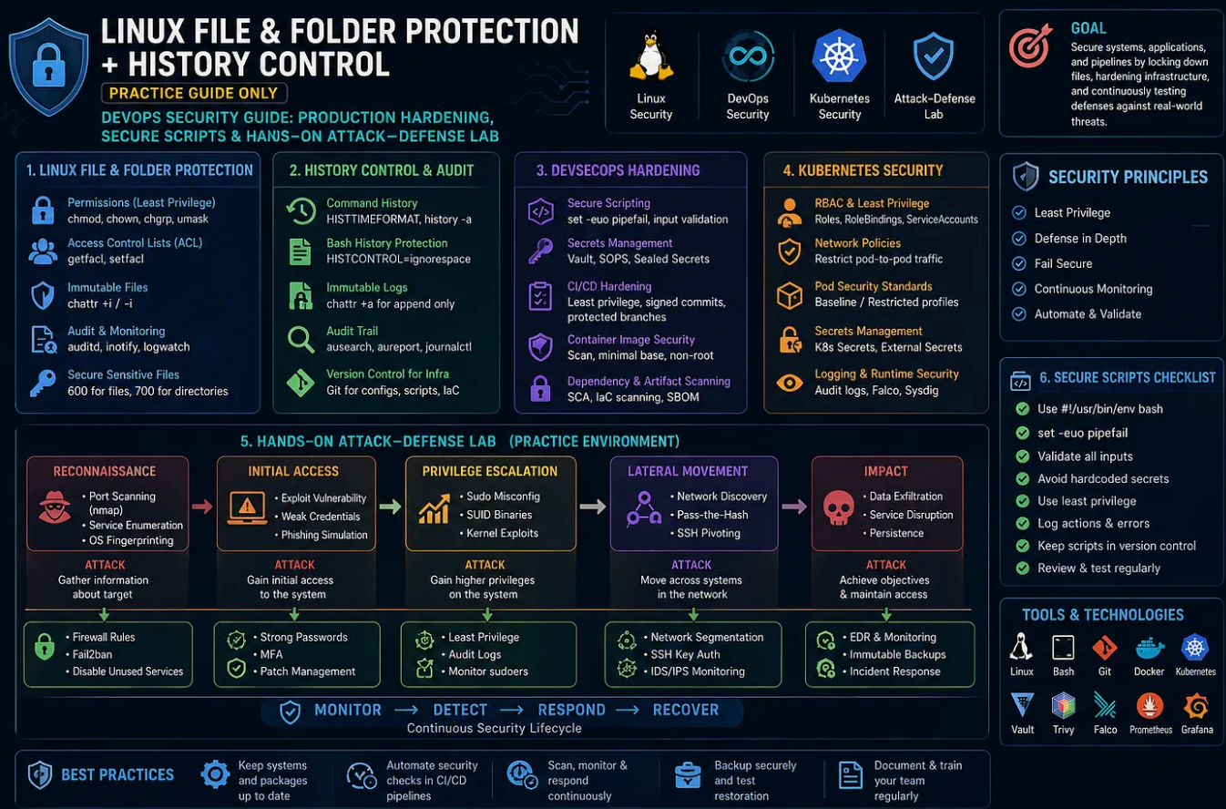 Linux File & Folder Protection + History Control