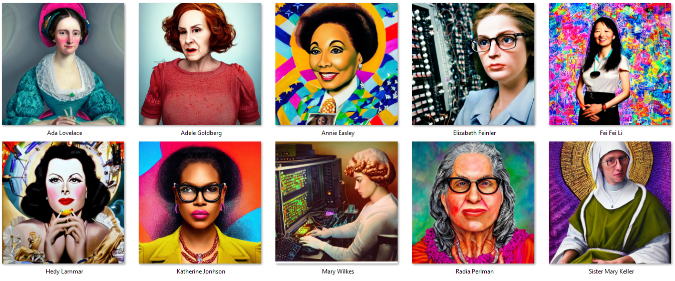 This Is How AI Reimagined 10 Women Who Changed the World of Technology.