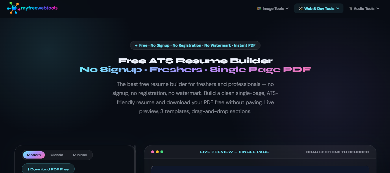 I Got Tired of Resume Builders Charging at the Last Step, So I Built My Own
