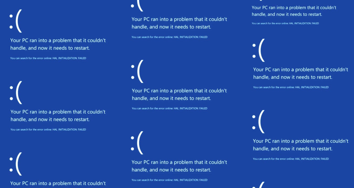 Blue screen of death, brag document, designing tables for small screens