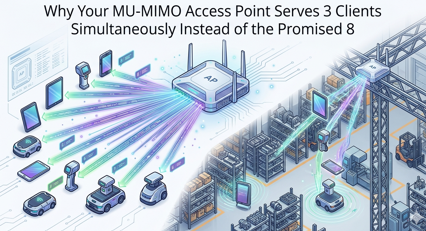 Why Your MU-MIMO Access Point Serves 3 Clients Simultaneously Instead of the Promised 8