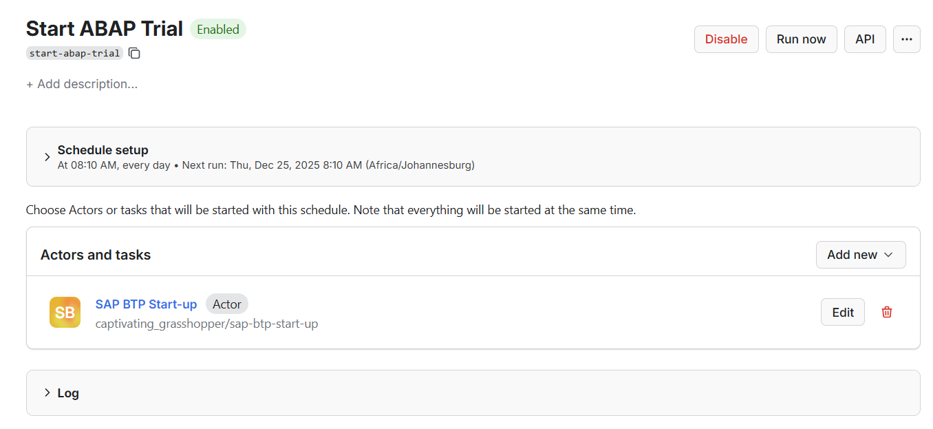 Starting ABAP Cloud (Free Tier) Automatically via APIfy