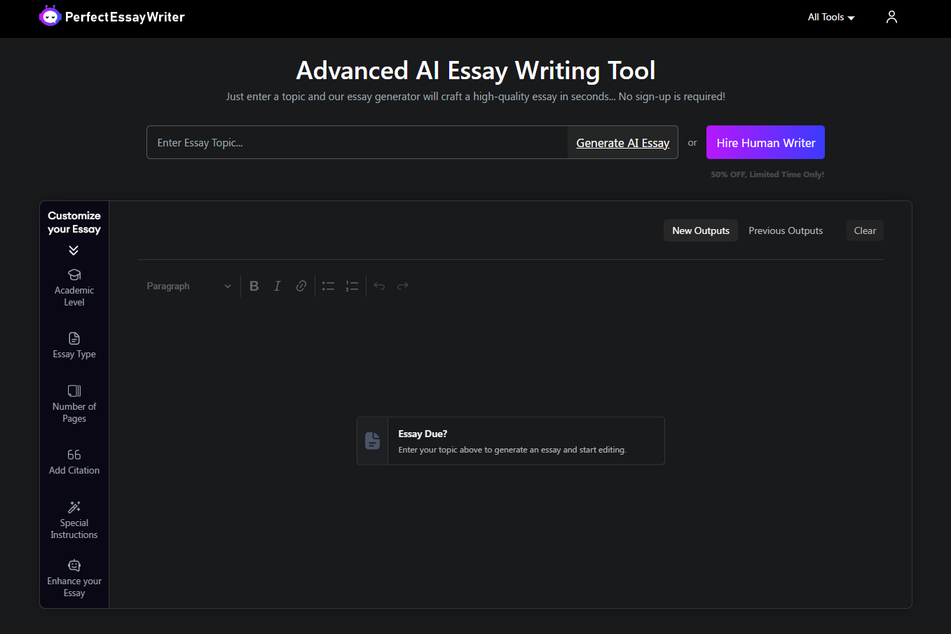 PerfectEssayWriter.ai: The Best AI Writing Tool for Reliably Human-Sounding Content