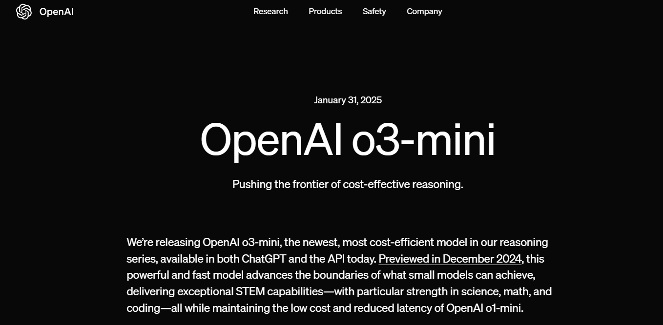 Exploring OpenAI o3-mini: A Game-Changing AI Model for Fast, Cost-Effective Reasoning