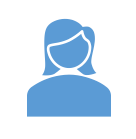 blue person profile icon