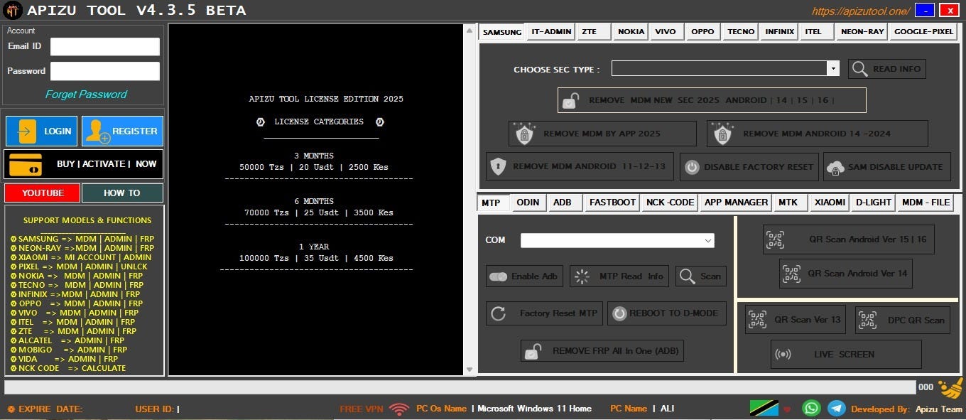 APIZU MDM TOOL V4.3.5 Download