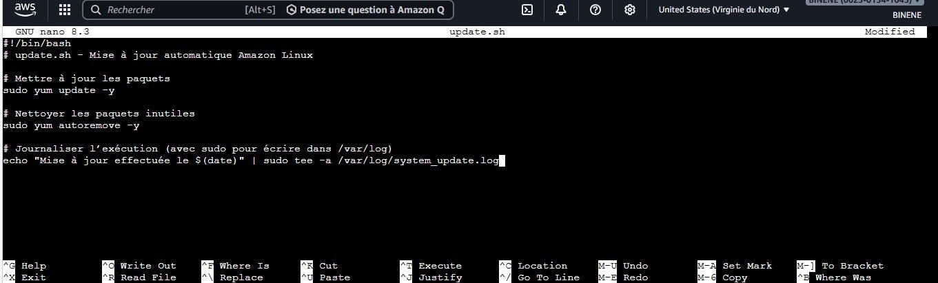 Automatiser les mises à jour système sur Amazon EC2 – Mon parcours dans AWS re/Start Cohorte 6