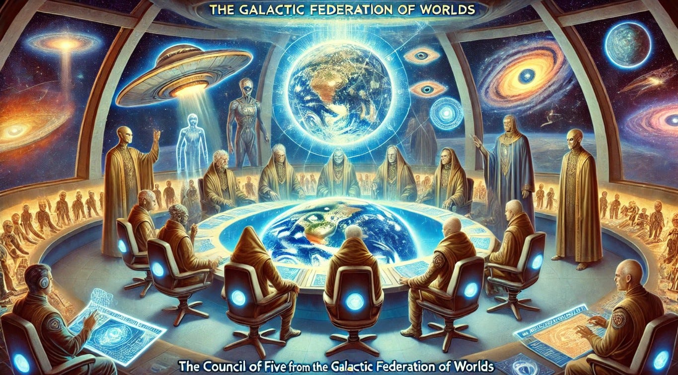 Remote Viewing The Council Of Five (Galactic Federation Of Worlds)?—?E