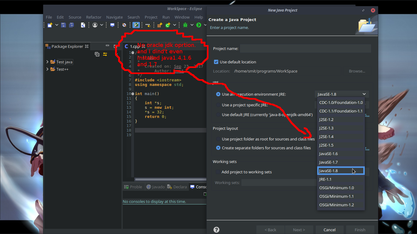 [SOLVED] How to use Different Java versions eclipse in Linux mint?