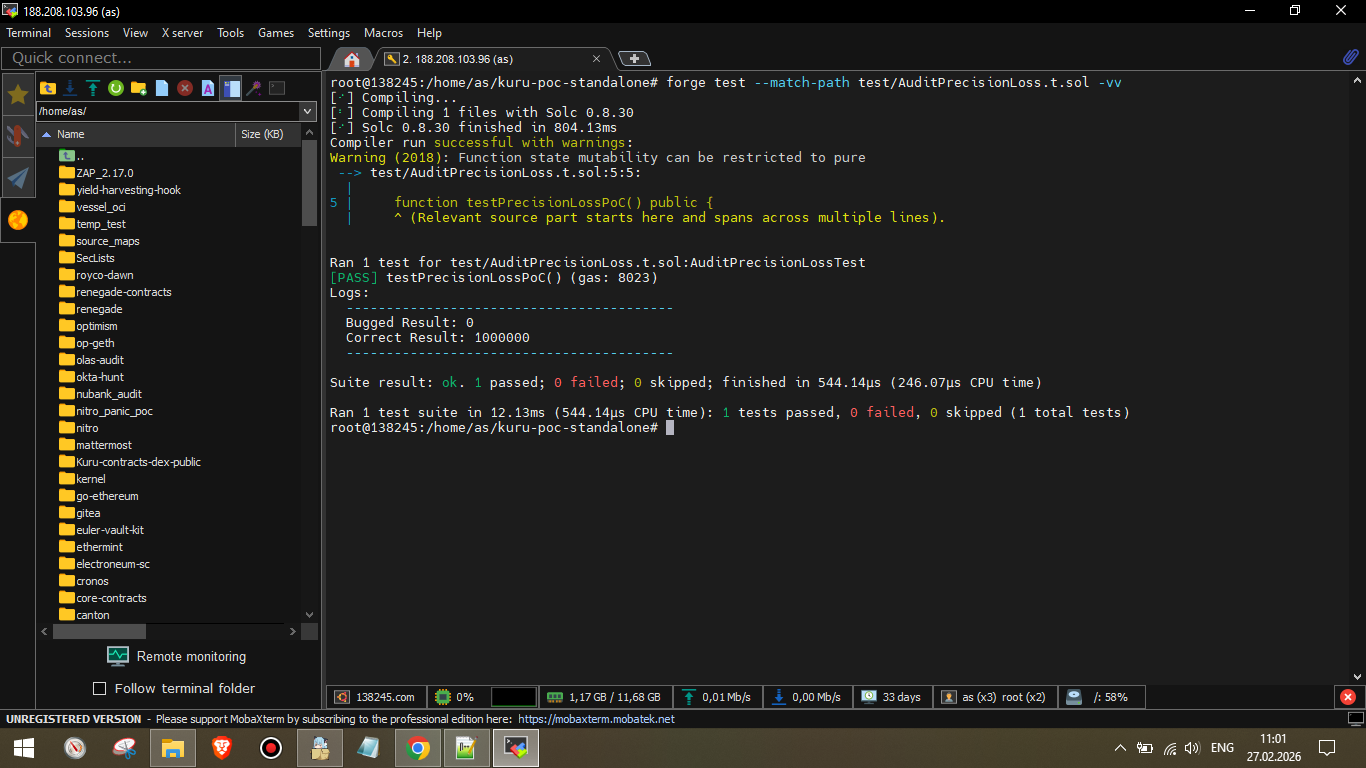 How a Single Line of Code Can Zero Out Your Trades: Kuru Labs Precision Loss Case Study