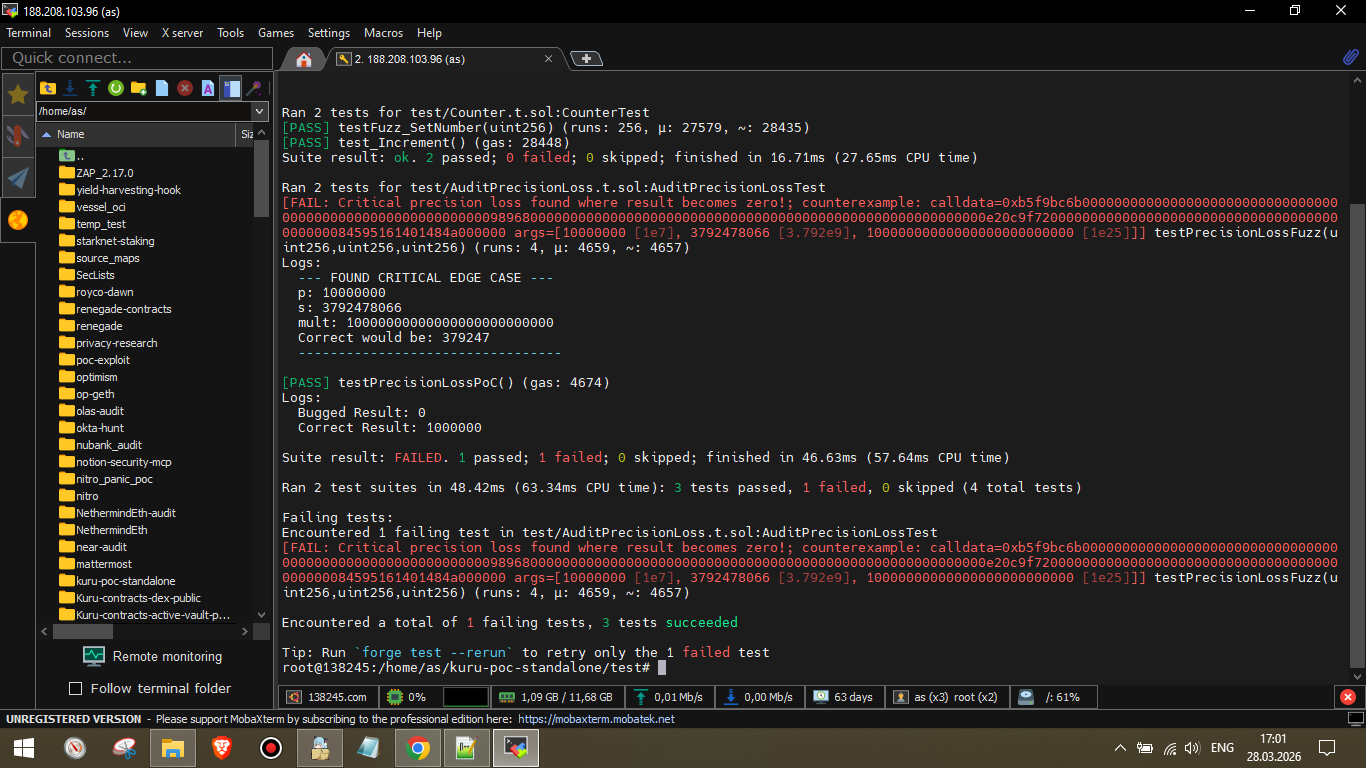 How I Found a Critical Precision Loss in Kuru Labs Using Foundry Fuzzin