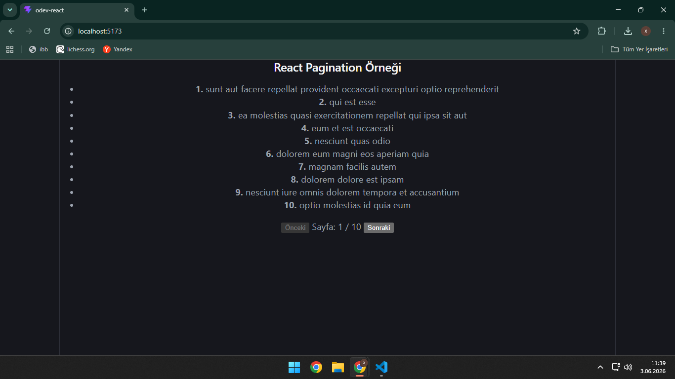 React’ın Kalbi: Component Tabanlı Mimari ve API ile Pagination Yönetimi