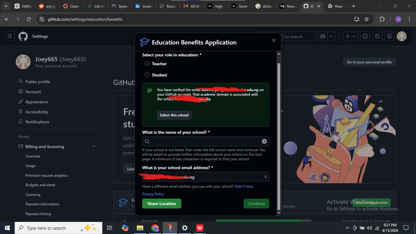 Get Approved for GitHub Education in Minutes + Free Tools Worth $1000