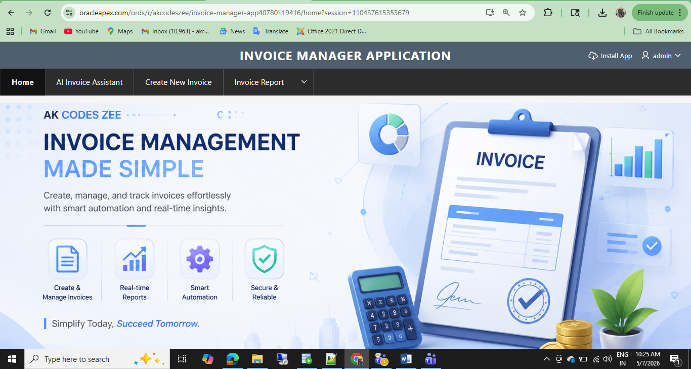 Building a Modern AI-Powered Invoice Management Application in Oracle APEX