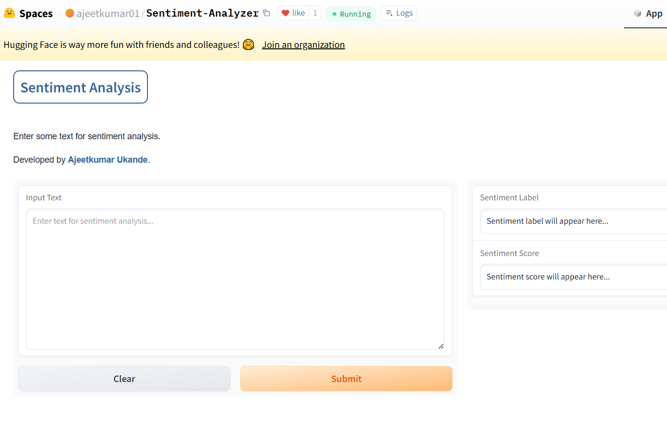 Building a Sentiment Analysis Tool with Gradio and Hugging Face Transformers