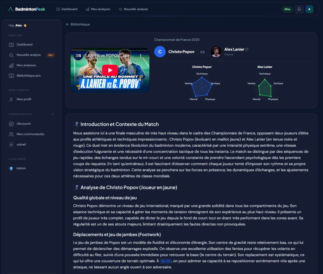 BadmintonPeak : l’IA qui analyse tes matchs de badminton en vidéo