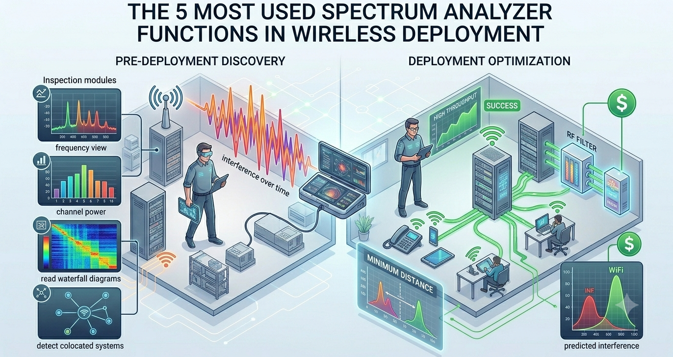 The 5 Most Used Spectrum Analyzer Functions in Wireless Deployment