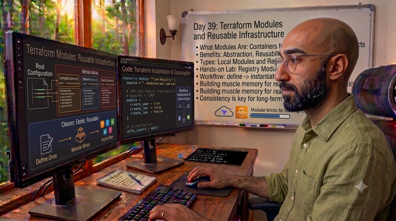 Day 39 of My Cloud Engineering Journey: Building Reusable Infrastructure with Terraform Modules