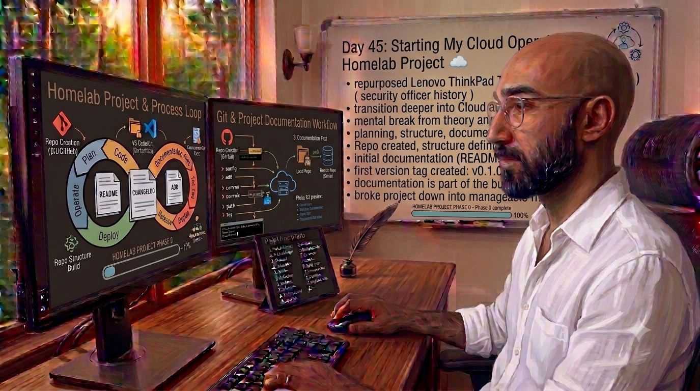 Day 45 of My Cloud Engineering Journey: Starting My Cloud Operations Homelab Project