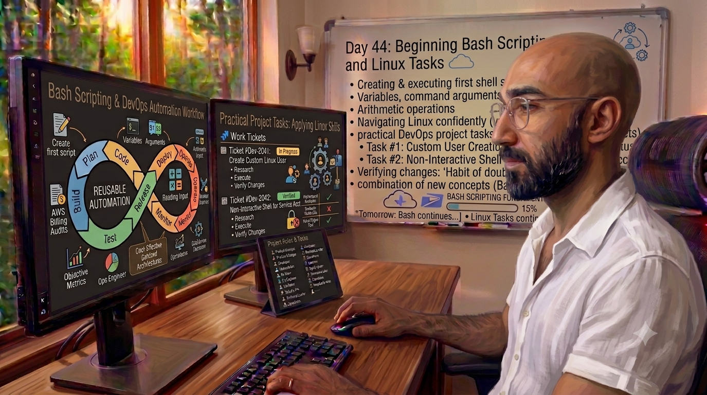 Day 44 of My Cloud Engineering Journey: Beginning Bash Scripting While Applying Linux Skills to…