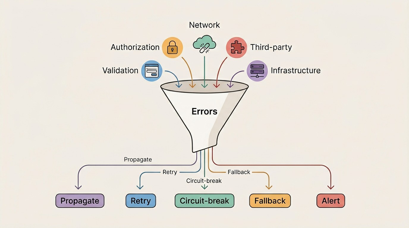A Universal Strategy for Error Handling: Classify the Failure, Choose the Response