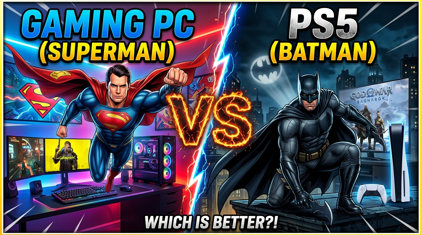 Superman vs Batman: The Ultimate Gaming Showdown (Gaming PC vs PS5)