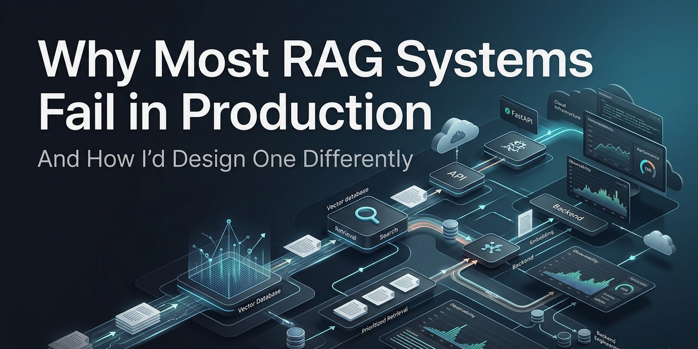 Why Most RAG Systems Fail in Production (And How I’d Design One Differently)