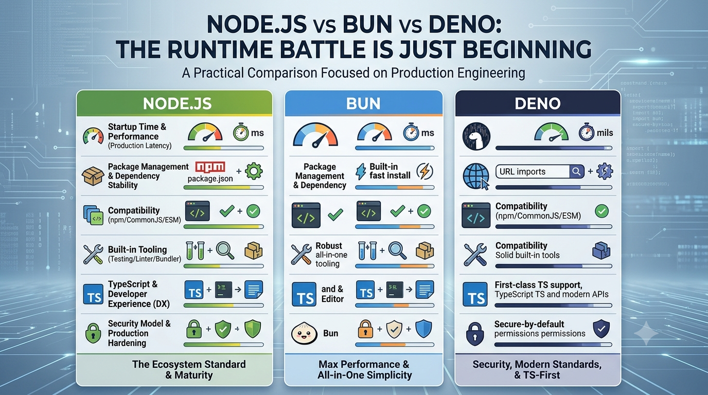 Node.js vs Bun vs Deno: The Runtime Battle Is Just Beginning