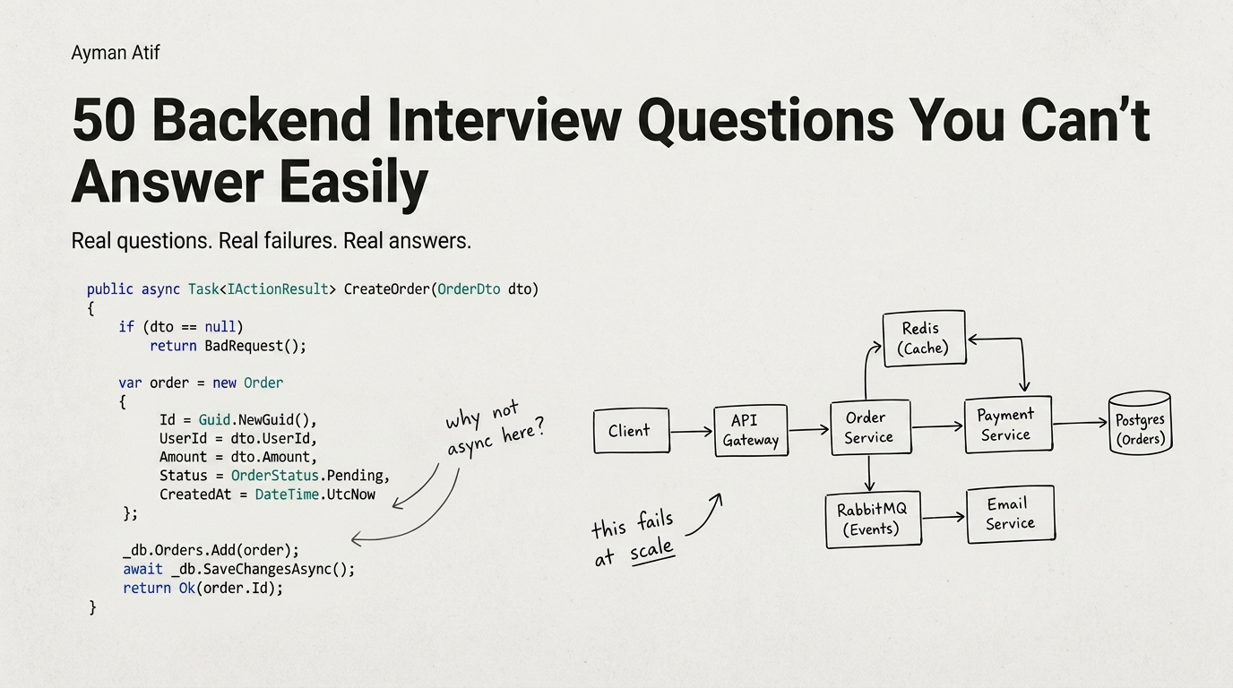 I Thought I Knew Backend Development Until I Couldn’t Answer These 50 Questions