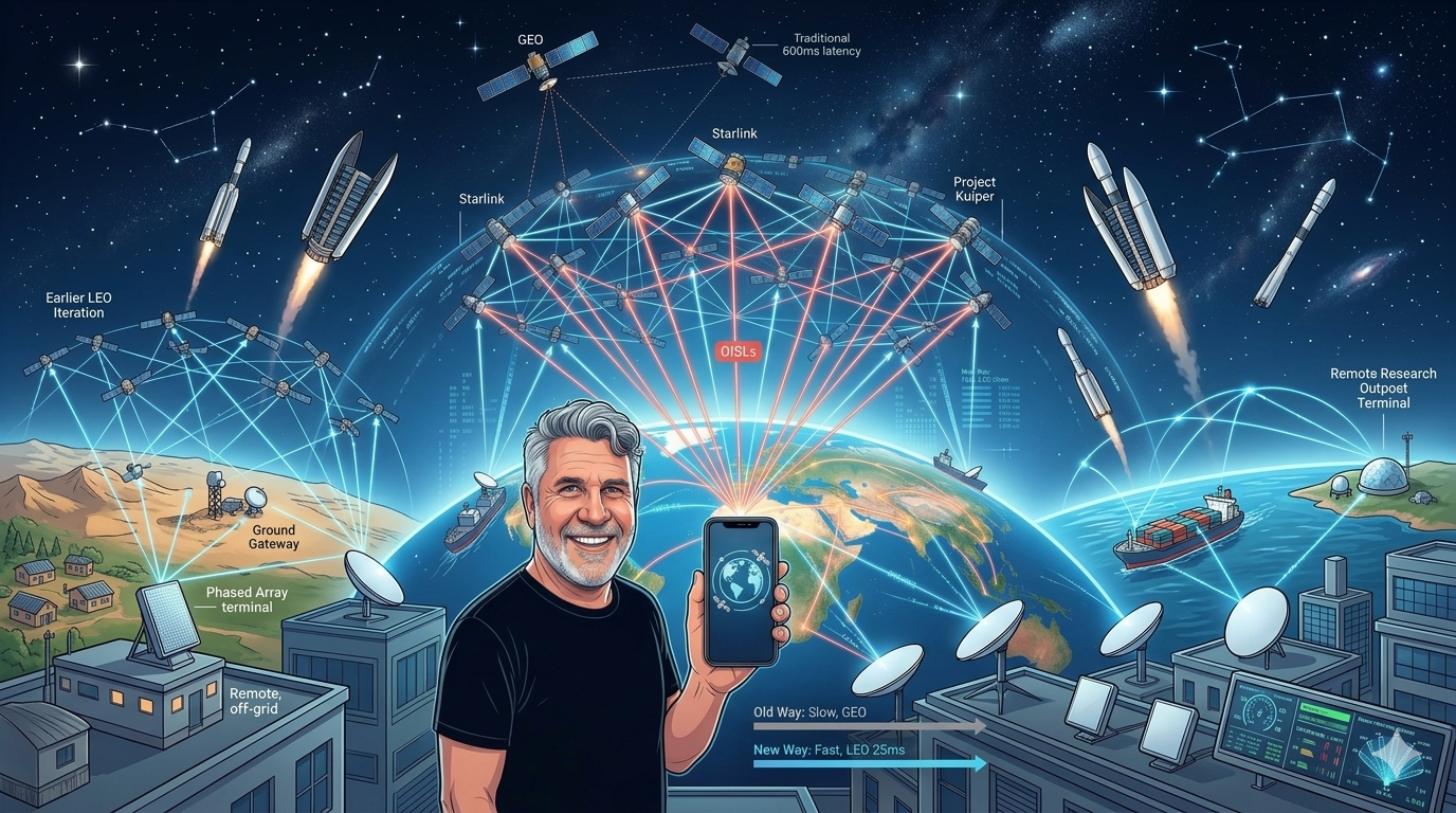 The Global Nervous System: How LEO Satellites Defied Physics to Connec