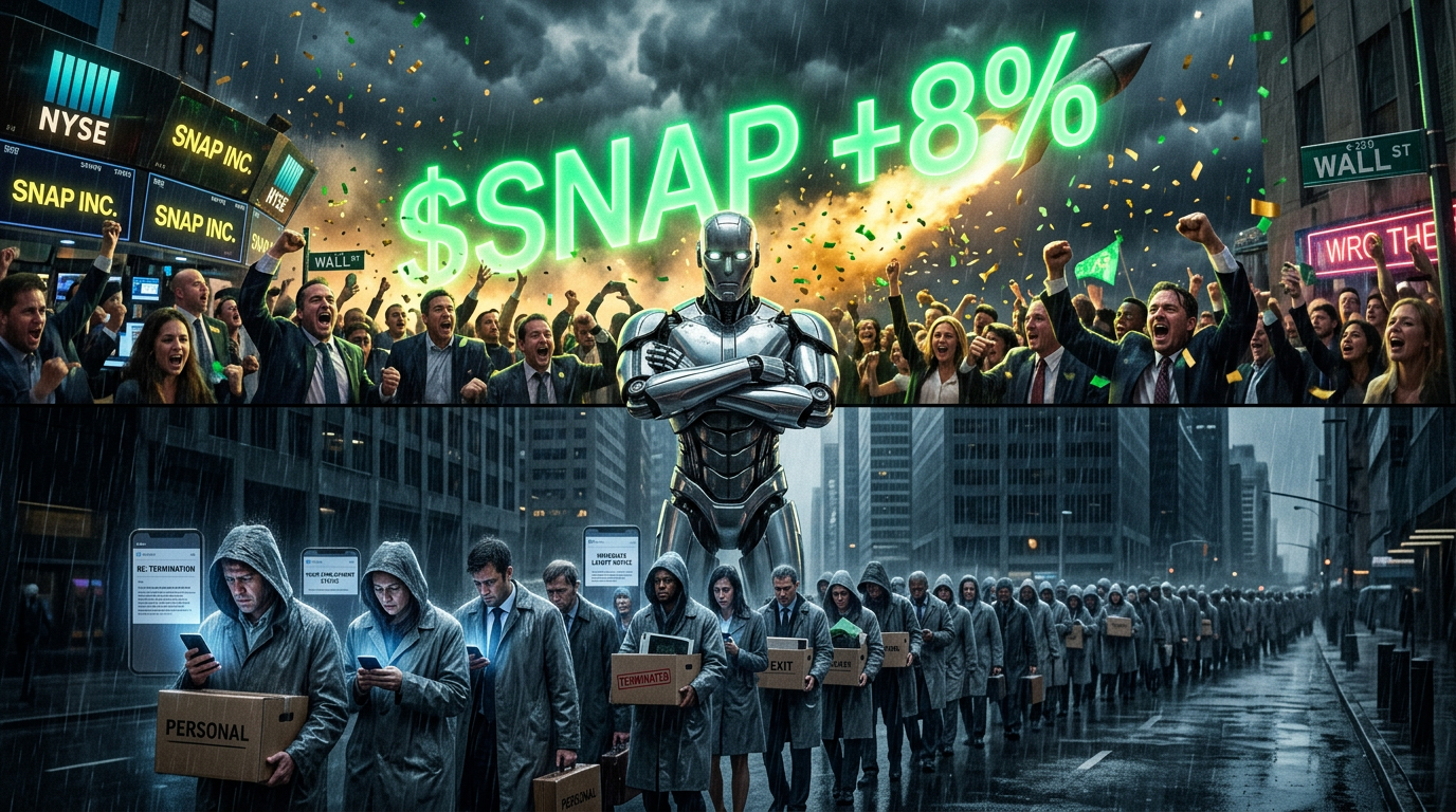 Snap Fired 1,000 People. AI Got Their Jobs. The Stock Jumped.