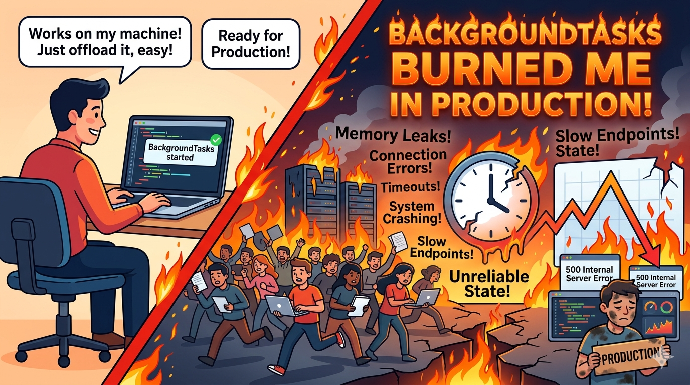 FastAPI’s BackgroundTasks Will Burn You in Production