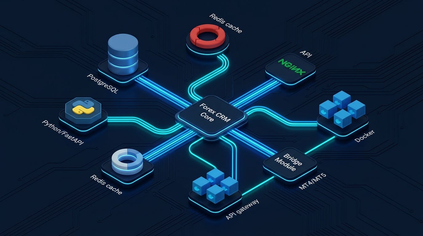 The Open Source Stack Behind Enterprise Forex CRM System