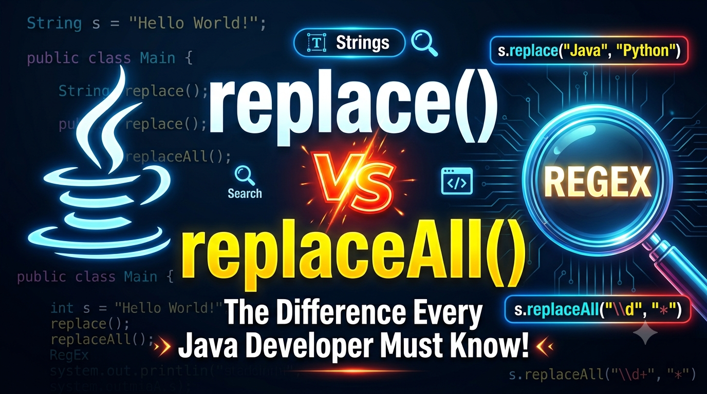 Java replace() vs replaceAll() – The Complete Beginner's Guide