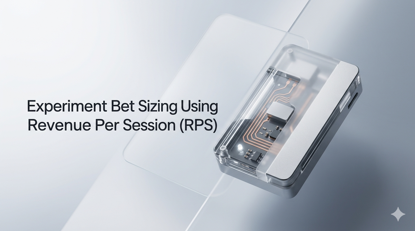 Experiment Bet Sizing Using Revenue Per Session (RPS)