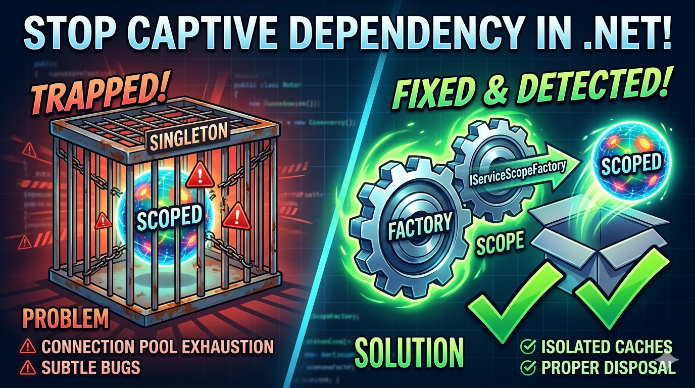 Captive Dependency in .NET: The Complete Guide to Understanding, Detecting, and Fixing It