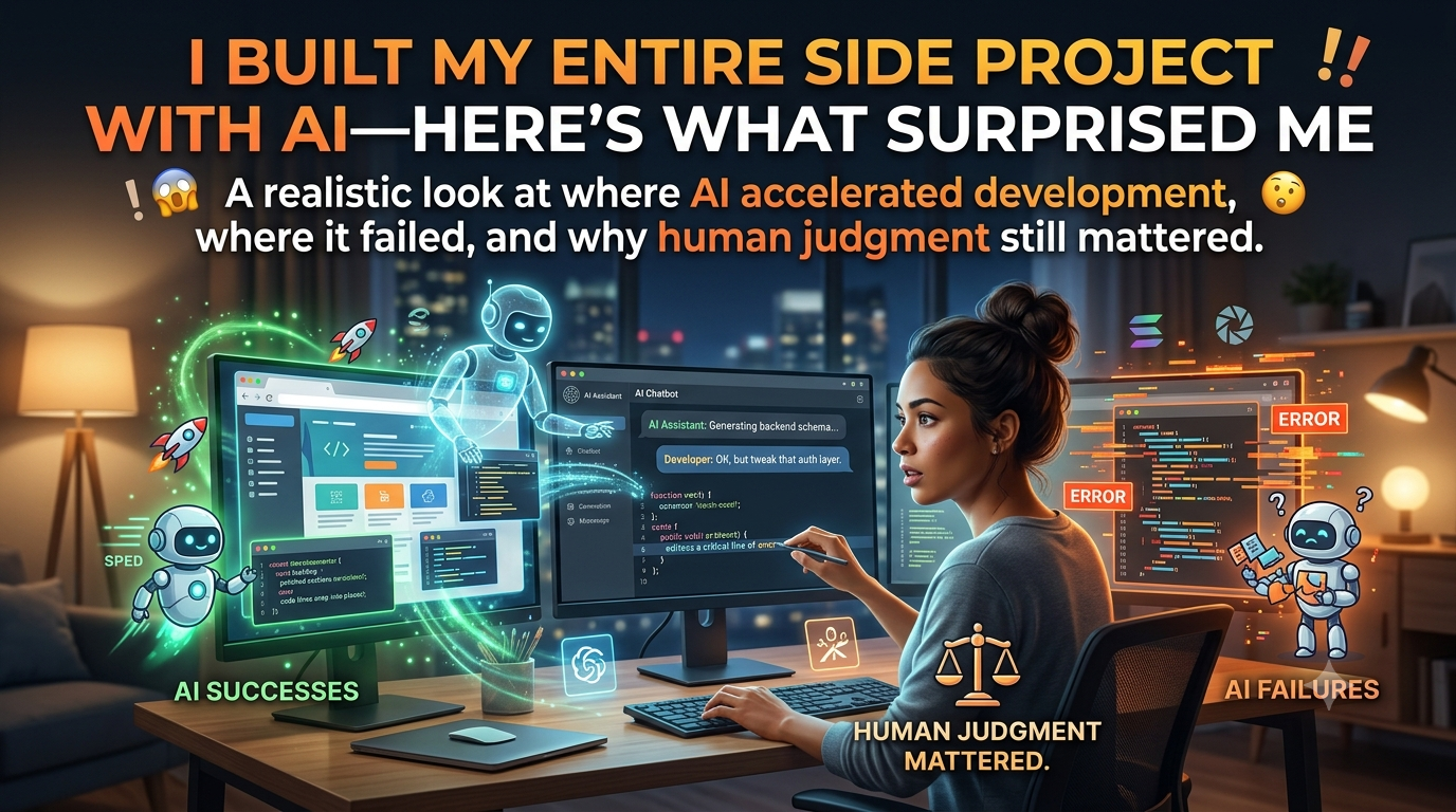 I Built My Entire Side Project With AI — Here’s What Surprised Me