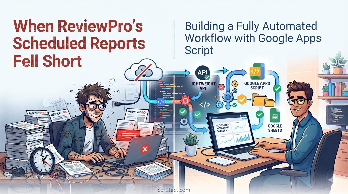 When ReviewPro’s Scheduled Reports Fell Short: Building a Fully Automated Workflow with Google Apps…