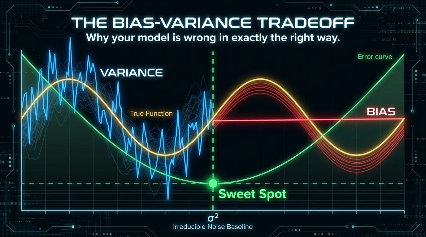 Understanding the Bias-Variance Tradeoff: Why Your Model Is Wrong in Exactly the Right Way