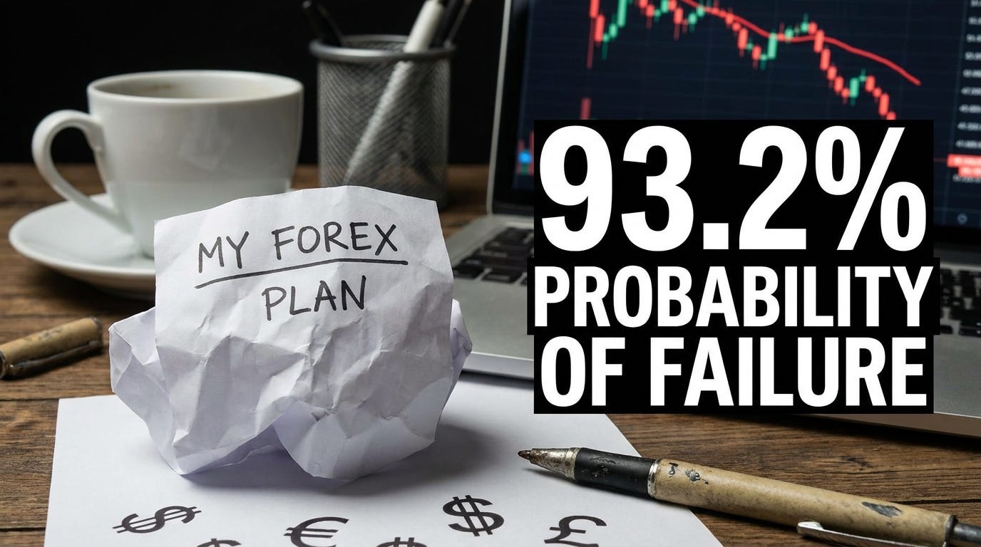 The 93.2% Probability That Your Forex Plan Is a Suicide Note