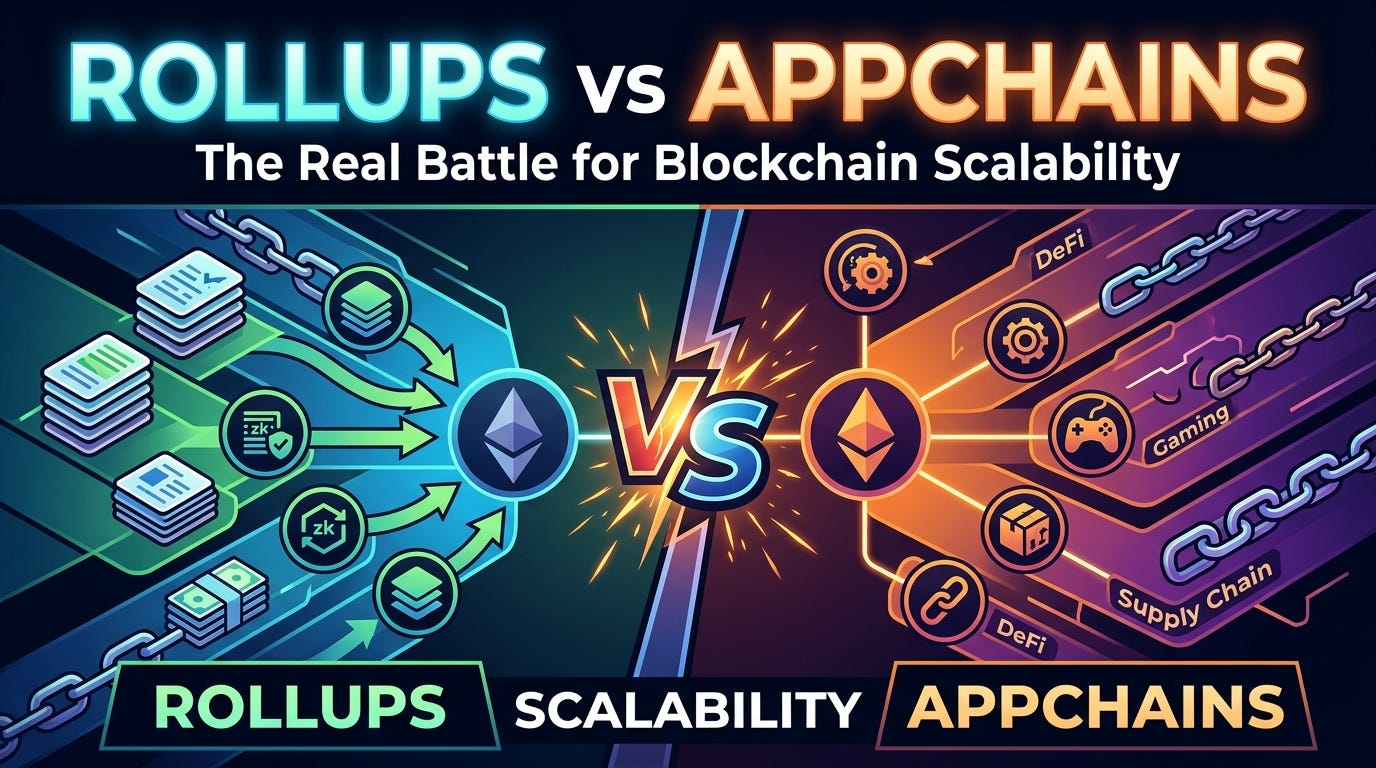 Rollups vs Appchains: The Real Battle for Blockchain Scalability