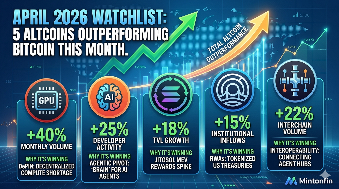 April 2026 Watchlist: 5 Altcoins Outperforming Bitcoin This Month