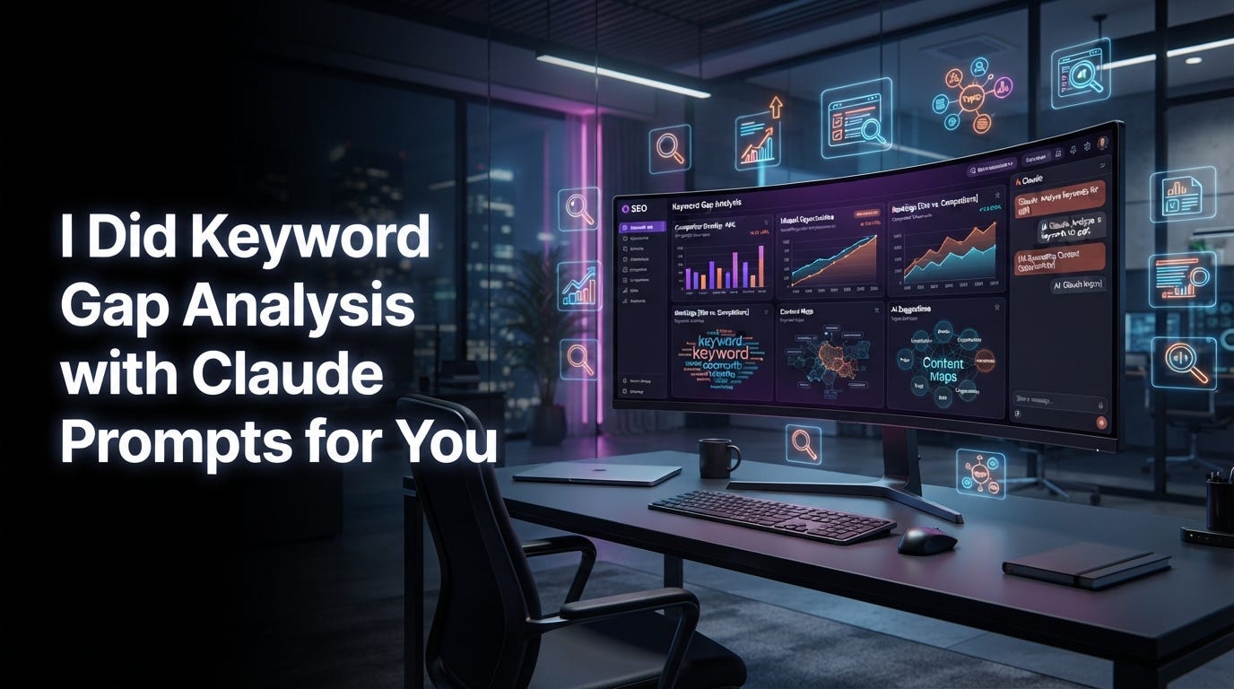 I Did Keyword Gap Analysis with Claude Prompts for You