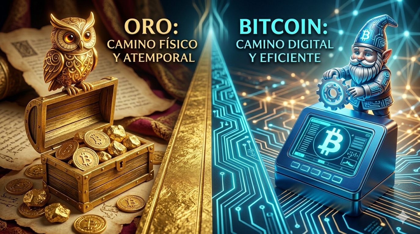 Oro y Bitcoin: dos caminos paralelos
