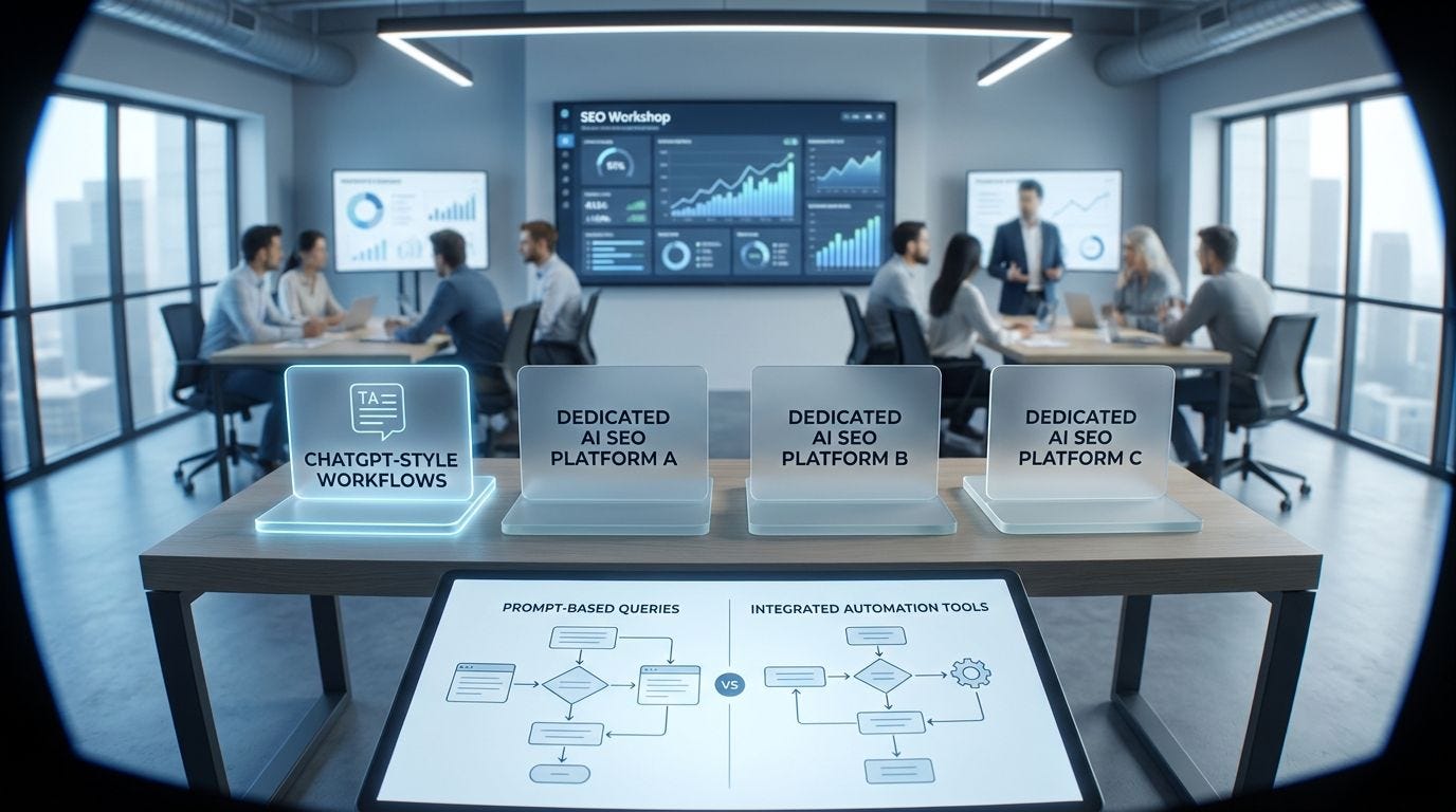 ChatGPT for SEO vs Dedicated AI SEO Platforms: What Actually Scales